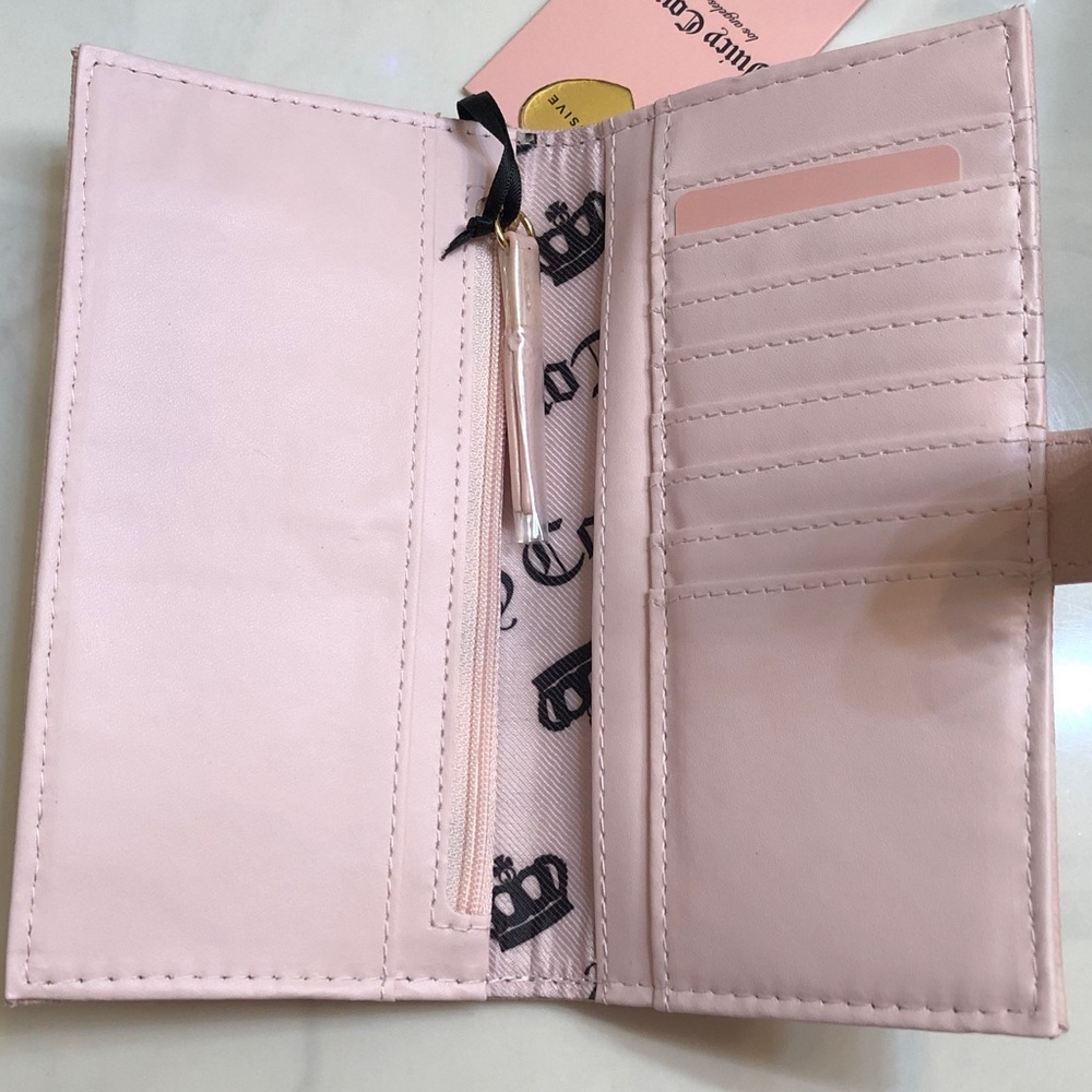 Juicy Couture Pink Clay The Bubble Pop Large Bifold + Pullout Card Case NWT - Picture 10 of 16